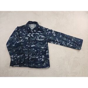 Blue and Gray DIgital Camouflage Youth Light Weight Tropper Jacket Size 10